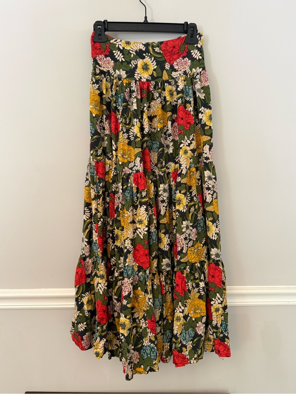 Natural Life Hanna Convertible Maxi Skirt - Black Red Poppy. S - Picture 2 of 9